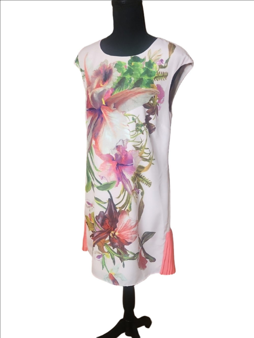 Ted Baker Floral Print Shift Dress, Size UK3
